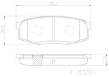 Brembo OE Prem NAO Ceramic Pads - 08-11 Lexus LX570 Prem. NAO Ceramic Pad by Brembo P83098N-BRE