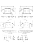 Brembo OE NAO BrakePads - 2004 Scion xA/xB/04-09 Toyota Prius by Brembo P83103N-BRE