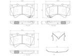 Brembo OE Prem NAO Ceramic Pads - 08-11 Lexus LX570 by Brembo P83107N-BRE
