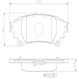 Brembo OE Prem NAO Ceramic Pads (Rear) - 16-17 Lexus GS200t by Brembo P83132N-BRE