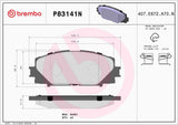 Brembo OE Prem NAO Ceramic Pads (Front) - 2013 Scion iQ/12-19 Toyota Prius C/07-18 Yaris by Brembo P83141N-BRE