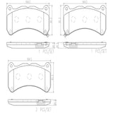 Brembo OE Prem NAO Ceramic Pads (Front) - 08-14 Lexus IS F by Brembo P83146N-BRE