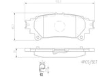 Brembo OE Prem NAO Ceramic Pads (Rear) - 10-15 Lexus RX350/RX450h/14-19 Highlander by Brembo P83152N-BRE