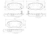 Brembo OE Prem NAO Ceramic Pads (Rear) - 09-15 Toyota Venza by Brembo P83158N-BRE