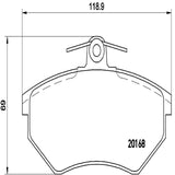 Brembo OE Prem LowMet Equivalent Pads (Front) - VW/Audi by Brembo P85011-BRE