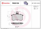 Brembo OE Prem NAO Ceramic Pads (Rear) - Audi by Brembo P85013N-BRE