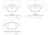 Brembo OE Prem NAO Ceramic Equivalent Pads (Front) - VW/Audi by Brembo P85036N-BRE