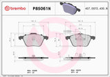 Brembo OE Prem NAO Ceramic Pads (Front) - VW by Brembo P85061N-BRE
