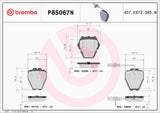 Brembo OE Prem NAO Ceramic Pads (Front) - Audi by Brembo P85067N-BRE