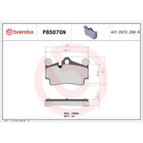 Brembo OE NAO Brake Pads (Rear) - Audi / Porsche / VW by Brembo P85070N-BRE