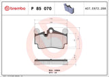 Brembo OE LowMet Brake Pads (Rear) - Audi / Porsche / VW by Brembo P85070-BRE