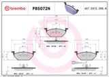 Brembo OE Prem NAO Ceramic Pads (Front) - VW by Brembo P85072N-BRE