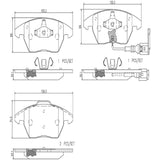 Brembo OE Prem NAO Ceramic Equivalent Pads (Front) - VW/Audi by Brembo P85075N-BRE