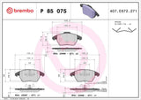 Brembo OE Prem LowMet Equivalent Pads (Front) - Audi by Brembo P85075-BRE