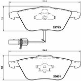 Brembo OE Prem LowMet Pads (Front) - Audi by Brembo P85084-BRE