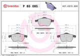 Brembo OE Prem LowMet Pads (Front) - VW/Audi by Brembo P85085-BRE