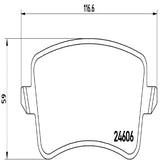Brembo OE Prem LowMet Pads (Rear) - Audi by Brembo P85100-BRE