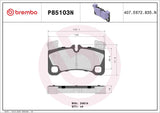 Brembo OE Prem NAO Ceramic Pads (Rear) - Porsche by Brembo P85103N-BRE