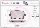 Brembo OE LowMet Brake Pads (Rear) - VW/Audi by Brembo P85109-BRE