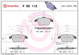 Brembo OE LowMet Brake Pads (Front) - 17-18 VW Passat/Tiguan/ Audi Q3/Q3 Quattro by Brembo P85112-BRE