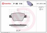Brembo OE Prem. LowMet Pads (Rear) - Audi by Brembo P85114-BRE