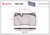 Brembo OE Prem NAO Ceramic Pads (Front) - 12-13 Audi TT RS Quattro by Brembo P85116N-BRE