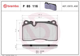 Brembo OE Prem LowMet Pads (Front) - 12-13 Audi TT RS Quattro by Brembo P85116-BRE