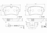 Brembo OE Prem NAO Ceramic Pads (Rear) - Audi by Brembo P85119N-BRE