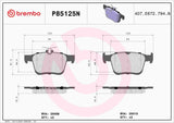 Brembo OE Prem NAO Ceramic Pads (Rear) - Audi by Brembo P85125N-BRE