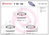 Brembo OE Prem LowMet Pads (Front) - Audi by Brembo P85126-BRE