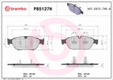 Brembo OE Prem NAO Ceramic Pads (Front) - Audi by Brembo P85127N-BRE