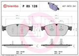 Brembo OE Prem LowMet Pads (Front) - Audi by Brembo P85128-BRE