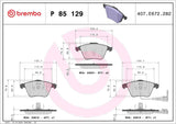 Brembo OE LowMet Brake Pads (Front) - VW/Audi by Brembo P85129-BRE