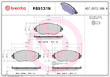 Brembo OE Prem NAO Ceramic Pads (Front) - VW by Brembo P85131N-BRE