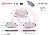 Brembo OE Prem LowMet Pads (Front) - VW by Brembo P85131-BRE
