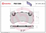 Brembo OE Prem NAO Ceramic Equivalent Pads (Front) - Audi by Brembo P85136N-BRE