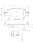 Brembo OE Prem NAO Ceramic Equivalent Pads Rear) - Audi by Brembo P85140N-BRE