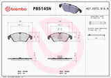 Brembo OE Prem NAO Ceramic Pads (Front) - Audi by Brembo P85145N-BRE