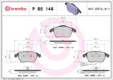 Brembo OE LowMet Brake Pads (Front) - VW/Audi by Brembo P85146-BRE