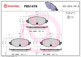 Brembo OE Prem NAO Ceramic Pads (Front) - VW by Brembo P85147N-BRE