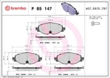 Brembo OE Prem LowMet Pads (Front) - VW by Brembo P85147-BRE