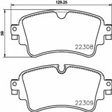 Brembo OE Prem NAO Ceramic Equivalent Pads Rear) - Audi by Brembo P85154N-BRE