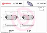 Brembo OE LowMet Equivalent Pads (Rear) - Audi by Brembo P85154-BRE