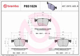 Brembo OE NAO Brake Pads (Rear) - Audi by Brembo P85162N-BRE