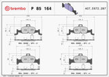 Brembo OE Prem LowMet Pads - Audi by Brembo P85164-BRE