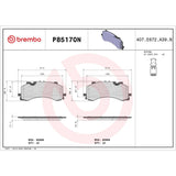 Brembo OE NAO Brake Pads (Front) - Audi by Brembo P85170N-BRE