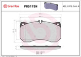 Brembo OE Prem NAO Ceramic Pads (Front) - Audi by Brembo P85175N-BRE
