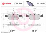 Brembo OE LowMet Brake Pads (Front) - 10-15 Volvo XC90/ Volvo XC60 by Brembo P86023-BRE