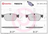 Brembo OE Prem NAO Ceramic Pads (Front) - 19-22 Volvo S60/17-22 S90/19-22 XC40 by Brembo P86027N-BRE