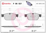 Brembo OE LowMet Brake Pads (Front) - 18-21 Volvo XC60/Volvo XC90/XC40/S60/S90/V60 Cross Country by Brembo P86027-BRE